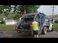 Mountain State Waste Freightliner New Way rear loader on resi trash route.