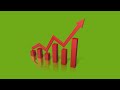 Up growth chart Animation Green Screen