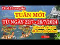 Tử vi tuần mới của 12 con giáp từ ngày 22/7 đến 28/7/2024