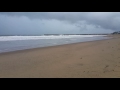 Scary moment alone on the beach