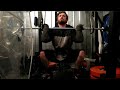 Pause front squats 185lb for 10 sets of 3