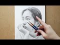 청량한 느낌의 인물소묘 그리기 / 인물화, 연필드로잉 pencil drawing
