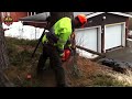 Dangerous Idiots Cutting Tree Fails Skill With Chainsaw, Tree Falling on Houses Compilation 2024