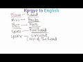 English to kyrgyz language all are body parts and human organs