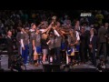 The Warriors Receive the 2015 Championship Trophy