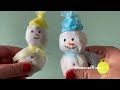 Comment faire un bonhomme de neige avec un masque⛄️😷 How to Make Snowmen Ornaments ☃️