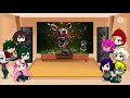 Class 1A + Mei Hatsume reacts to Superhorrorbro: FNAF animatronic explained- MANGLE