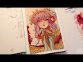 How to conquer the fear of painting_Sketchbook Gouache paintng process_Paint with me