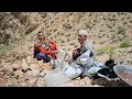 IRAN nomadic life | The construction of the sheep drinking pond by Nader and his family