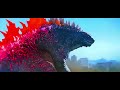 All Evolved Godzilla scenes but he's Red