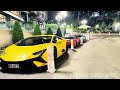 Epic Monaco Supercar Showdown: 2 Lamborghini Revuelto vs. 4 Huracan STO! Hotel de Paris #revuelto